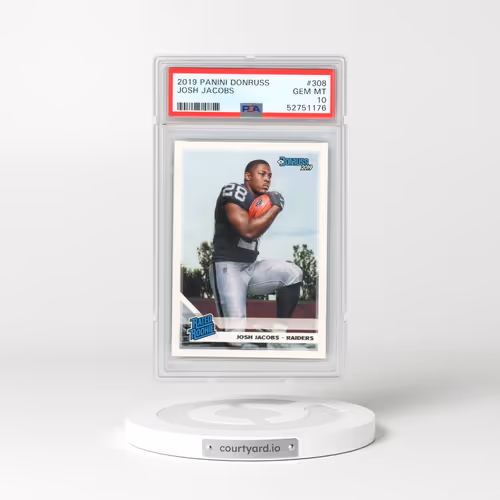 2019 Panini Donruss #308 Josh Jacobs (PSA 10 GEM MINT)