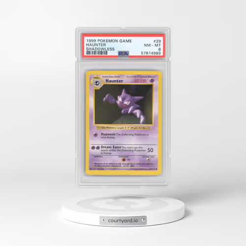 1999 Base Set #29 Haunter - Shadowless (PSA 8 NM-MT)