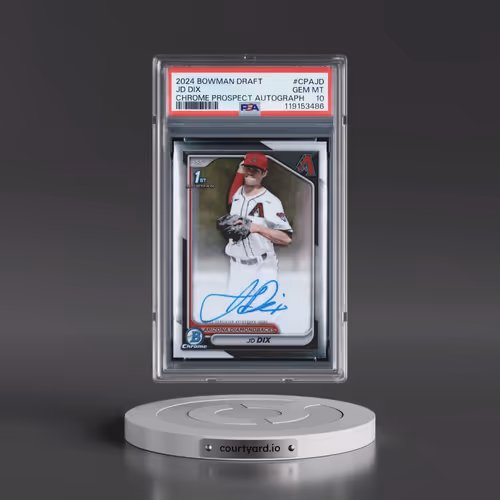 2024 Bowman Draft Chrome Prospect Autographs #CPAJD JD DIX (PSA 10 GEM MINT)