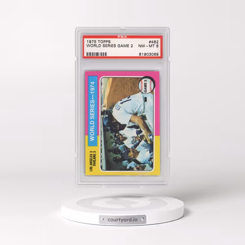 1975 Topps #462 World Series Game 2 (PSA 8 NM-MT)