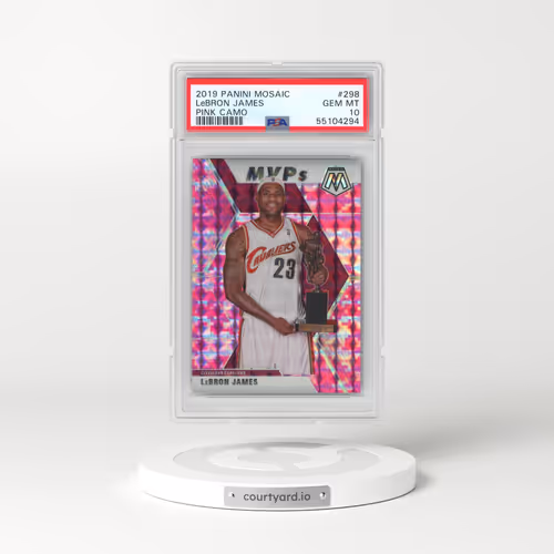 2019 Panini Mosaic #298 LeBron James - Pink Camo (PSA 10 GEM MINT)