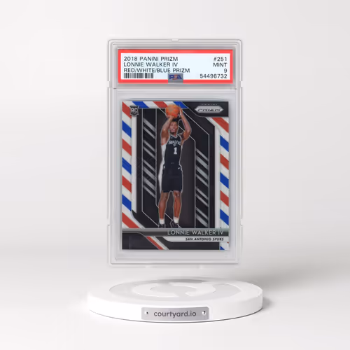 2018 Panini Prizm #251 Lonnie Walker IV - Red/White/Blue Prizm (PSA 9 MINT)