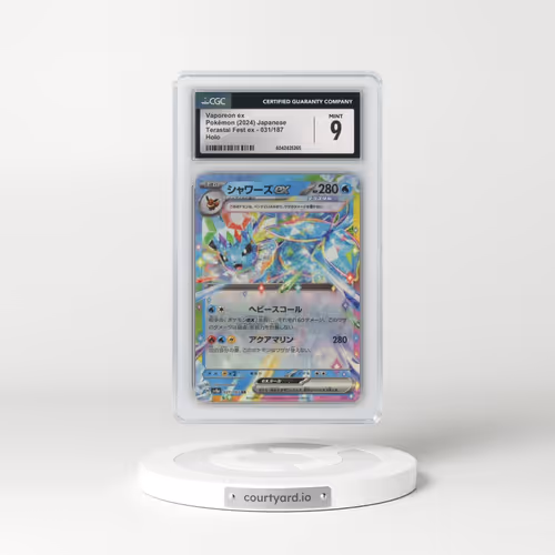2024 Pokémon Sv8a-Terastal Fest EX #031 Vaporeon EX - Holo (CGC 9 MINT)