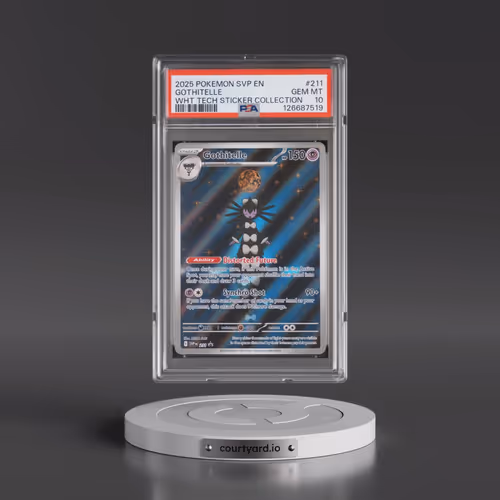 2025 Pokémon Svp EN-SV Black Star Promo #211 Gothitelle - White Flare Tech Sticker Collection (PSA 1