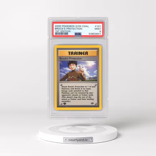 2000 Pokémon Gym Challenge #101 Brock's Protection - 1st Edition (PSA 9 MINT)