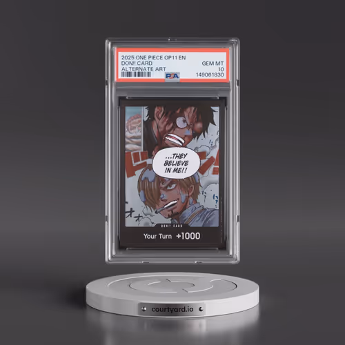 2025 One Piece OP11-A Fist of Divine Speed Don!! Card - Alternate Art (PSA 10 GEM MINT)