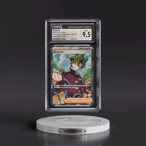 2025 Prismatic Evolutions - PRE EN #135/131 Brassius - Ultra Rare Holo (CGC 9.5 MINT+)