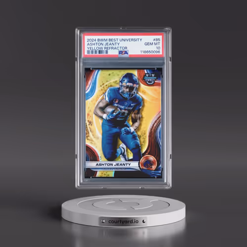 2024 Bowman Best University #85 Ashton Jeanty - Yellow Refractor (PSA 10 GEM MINT)