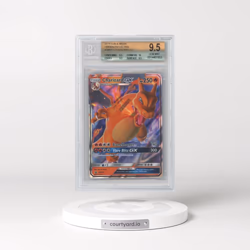 2019 Pokémon Sun and Moon Hidden Fates Tins #SM211 Charizard GX P (BGS 9.5 GEM MINT)