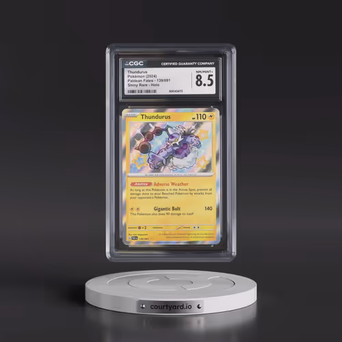 2024 Paldean Fates - PAF EN #139/091 Thundurus - Shiny Rare Holo (CGC 8.5 NM-MT+)