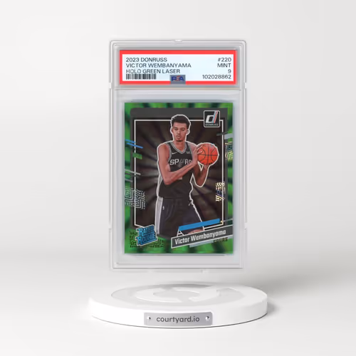 2023 Panini Donruss #220 Victor Wembanyama - Holo Green Laser (PSA 9 MINT)