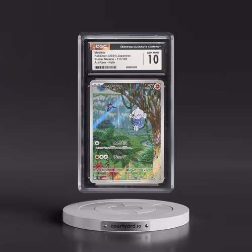 2024 Pokémon SV7-Stellar Miracle #111 Meditite - Art Rare (CGC 10 GEM MINT)