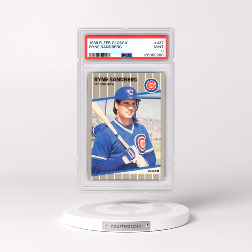 1989 Fleer Glossy #437 Ryne Sandberg (PSA 9 MINT)