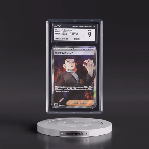 2023 Pokémon Card 151 #197/165 Giovanni's Charisma - Super Rare Holo (CGC 9 MINT)