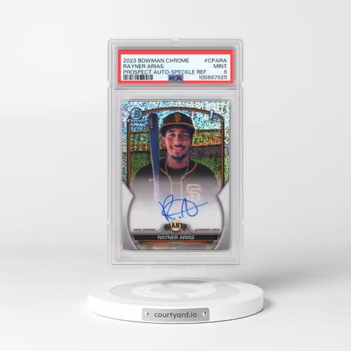 2023 Bowman Chrome Prospect Autographs #CPARA Rayner Arias - Speckle Refractor (PSA 9 MINT)