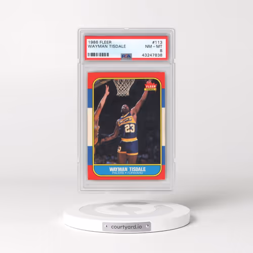 1986 Fleer #113 Wayman Tisdale (PSA 8 NM-MT)