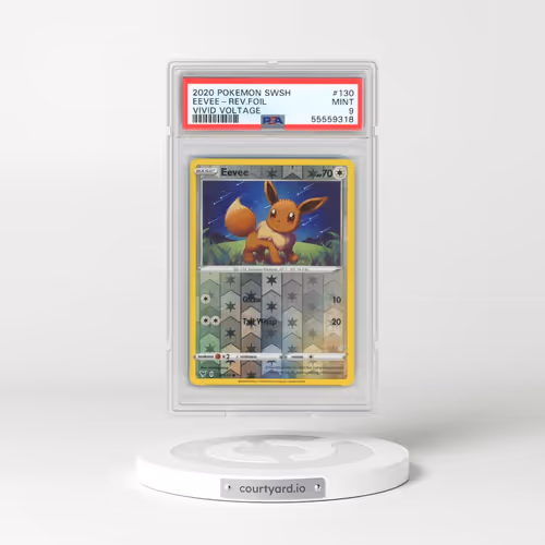 2020 Pokémon Sword & Shield Vivid Voltage #130 Eevee - Reverse Foil (PSA 9 MINT)