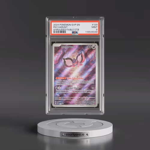 2024 Pokémon Svp EN-SV Black Star Promo #129 Pecharunt - Shrouded Fable Elite Trainer Box (PSA 9 MIN