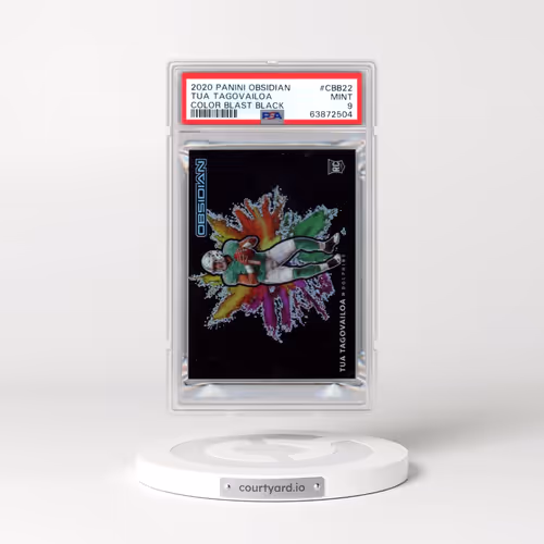 2020 Panini Obsidian Color Blast Black #CBB22 Tua Tagovailoa (PSA 9 MINT)