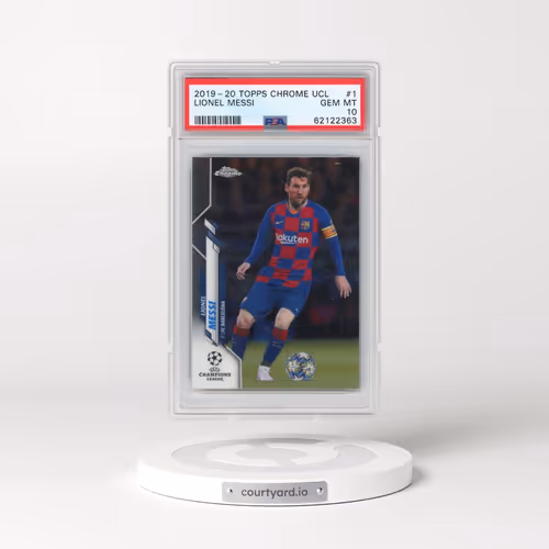 2019 Topps Chrome UEFA Champions League #1 Lionel Messi (PSA 10 GEM MINT)