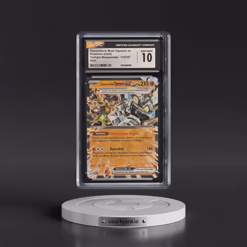 2024 Pokémon Twm EN-Twilight Masquerade #112 Cornerstone Mask Ogerpon EX - Holo (CGC 10 GEM MINT)