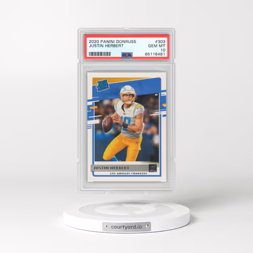 2020 Panini Donruss #303 Justin Herbert (PSA 10 GEM MINT)