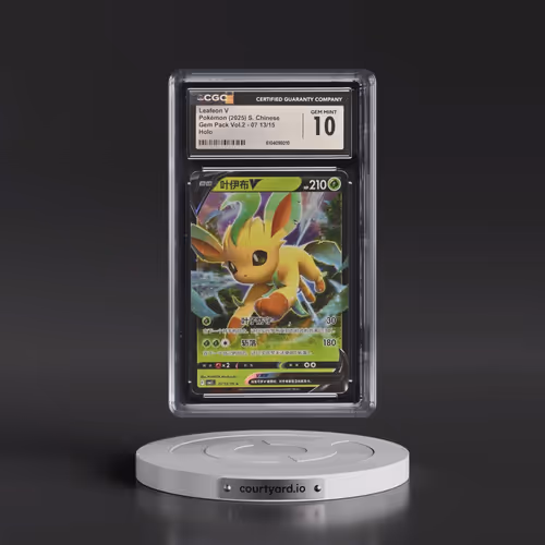 2025 Gem Pack Volume 2 - CBB2C - Simplified #07 13/15 Leafeon V - Holo (CGC 10 GEM MINT)