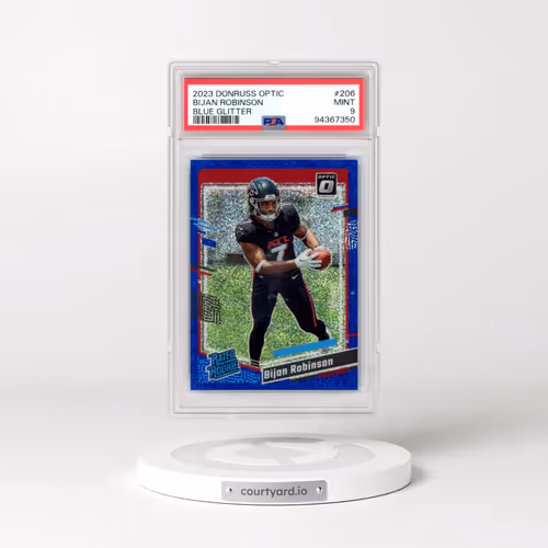 2023 Panini Donruss Optic #206 Bijan Robinson - Blue Glitter (PSA 9 MINT)