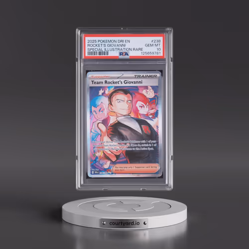2025 Pokémon Dri EN-Destined Rivals #238 Team Rocket's Giovanni - Special Illustration Rare (PSA 10