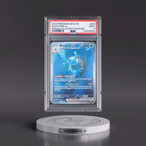 2023 Pokémon Mew EN-151 #200 Blastoise EX - Holo Special Illustration Rare (PSA 9 MINT)