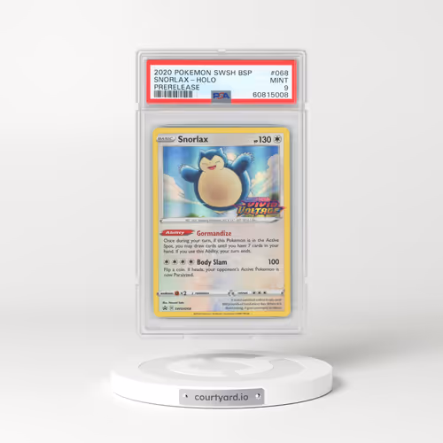 2017 Black Star Promos - Sword & Shield #068 Snorlax - Vivid Voltage Prerelease Promo Holo (PSA 9 MINT)