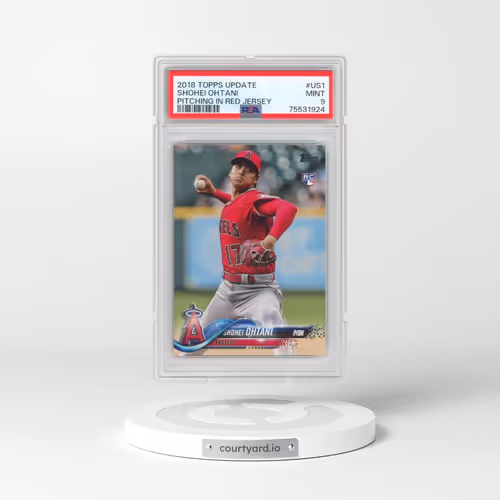 2018 Topps Update #US1 Shohei Ohtani - Pitching in Red Jersey (PSA 9 MINT)