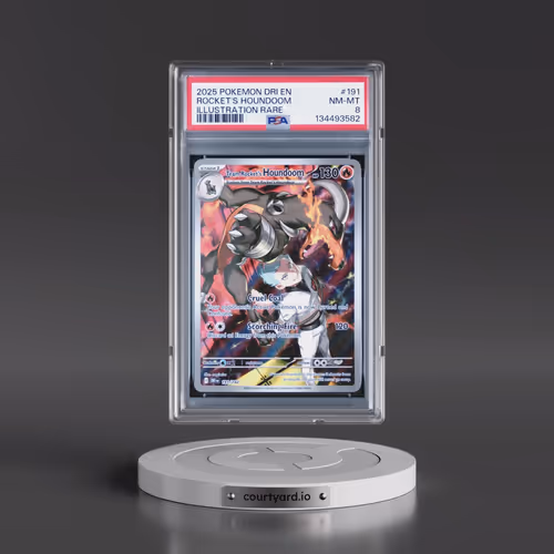 2025 Pokémon Dri EN-Destined Rivals #191 Team Rocket's Houndoom - Illustration Rare (PSA 8 NM-MT)