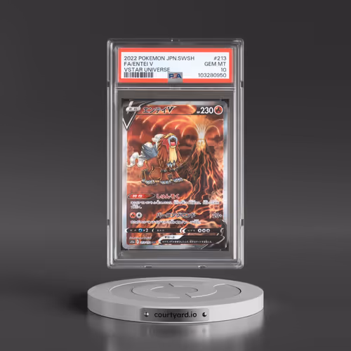 2022 Pokémon Sword & Shield Vstar Universe #213 Entei V - Holo Full Art (PSA 10 GEM MINT)