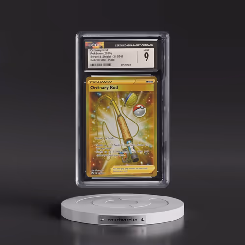 2020 Sword & Shield #215/202 Ordinary Rod - Secret Rare Holo (CGC 9 MINT)