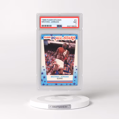 1989 Fleer Sticker #3 Michael Jordan (PSA 7 NM)