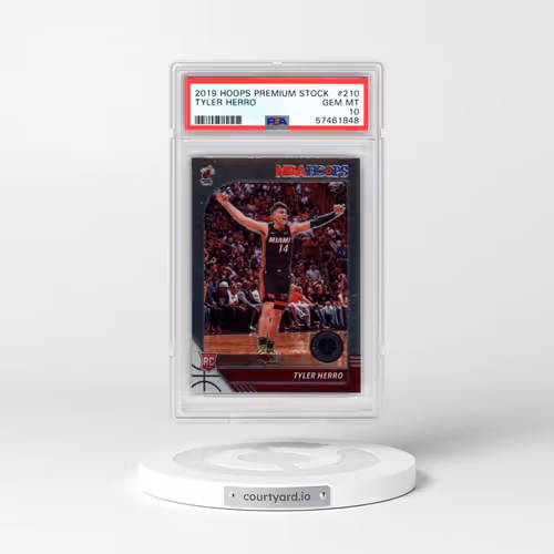 2019 Panini Hoops Premium Stock #210 Tyler Herro (PSA 10 GEM MINT)