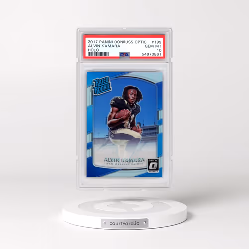 2017 Panini Donruss Optic #199 Alvin Kamara - Holo (PSA 10 GEM MINT)