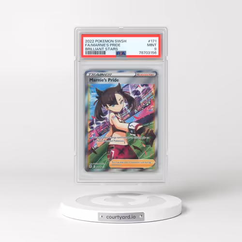 2022 Pokémon Sword & Shield Brilliant Stars #171 Marnie's Pride - Full Art (PSA 9 MINT)