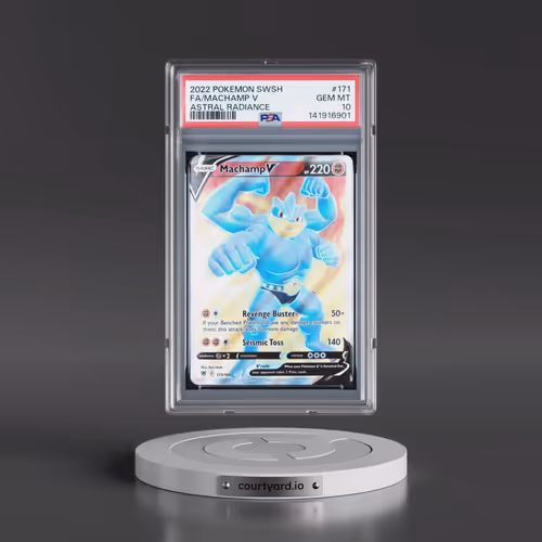 2022 Pokémon Sword & Shield Astral Radiance #171 Machamp V - Holo Full Art (PSA 10 GEM MINT)