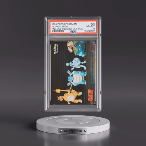 1999 Topps Pokémon the Movie Edt #26 Movie Edition - Round One Equals Defeat-Foil (PSA 8 NM-MT)