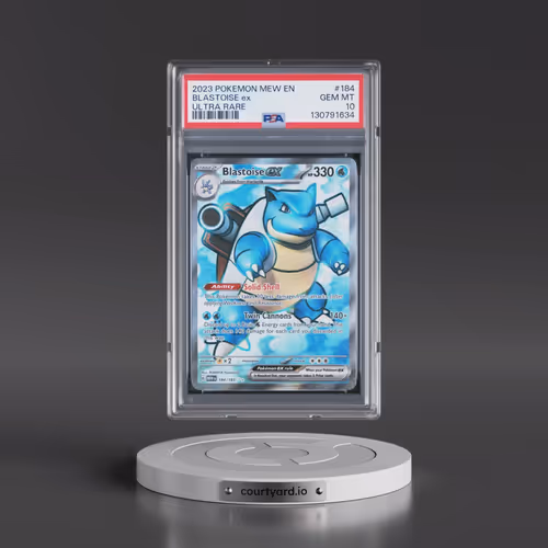 2023 Pokémon Mew EN-151 #184 Blastoise EX - Holo Ultra Rare (PSA 10 GEM MINT)