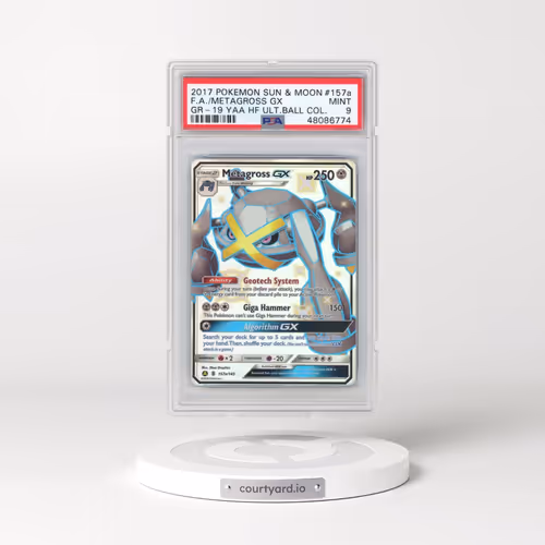 2017 Pokémon Sun & Moon Guardians Rising #157a Metagross GX - Holo Full Art 2019 Yellow A Alternate