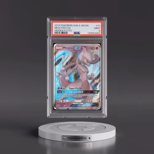 2019 Pokémon Sun & Moon Hidden Fates #31 Mewtwo GX - Holo (PSA 9 MINT)