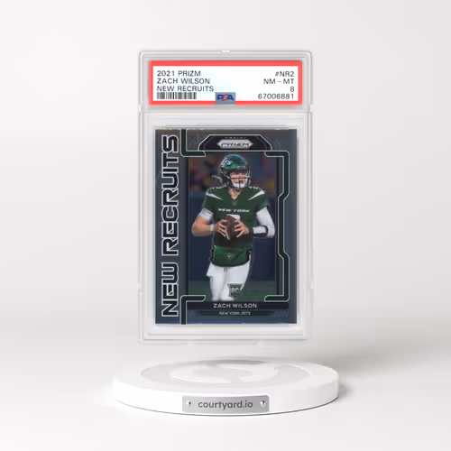2021 Panini Prizm New Recruits #NR2 Zach Wilson (PSA 8 NM-MT)