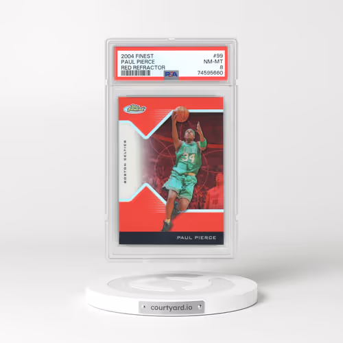 2004 Finest #99 Paul Pierce - Red Refractor (PSA 8 NM-MT)