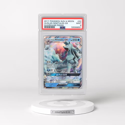 2017 Pokémon Sun & Moon Guardians Rising #22 Alolan Ninetales GX - Holo (PSA 9 MINT)