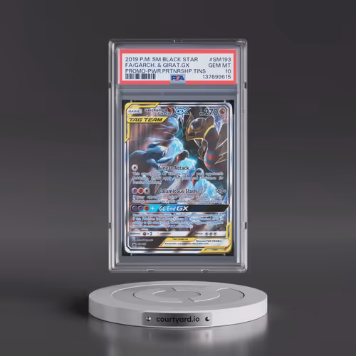 2019 Pokémon SM Black Star Promo #SM193 Garchomp & Giratina GX - Holo Full Art Power Partnership Tin