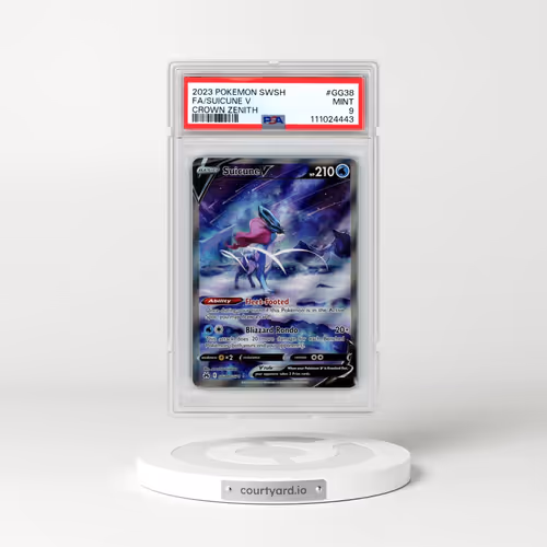 2023 Pokémon Sword and Shield Crown Zenith #GG38 Suicune V - Holo Full Art (PSA 9 MINT)