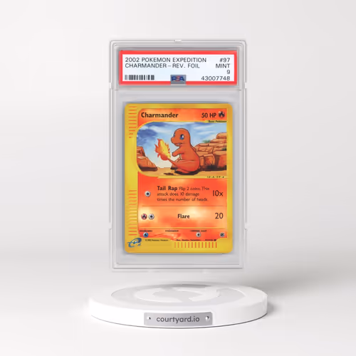 2002 Pokémon Expedition #97 Charmander - Reverse Foil (PSA 9 MINT)